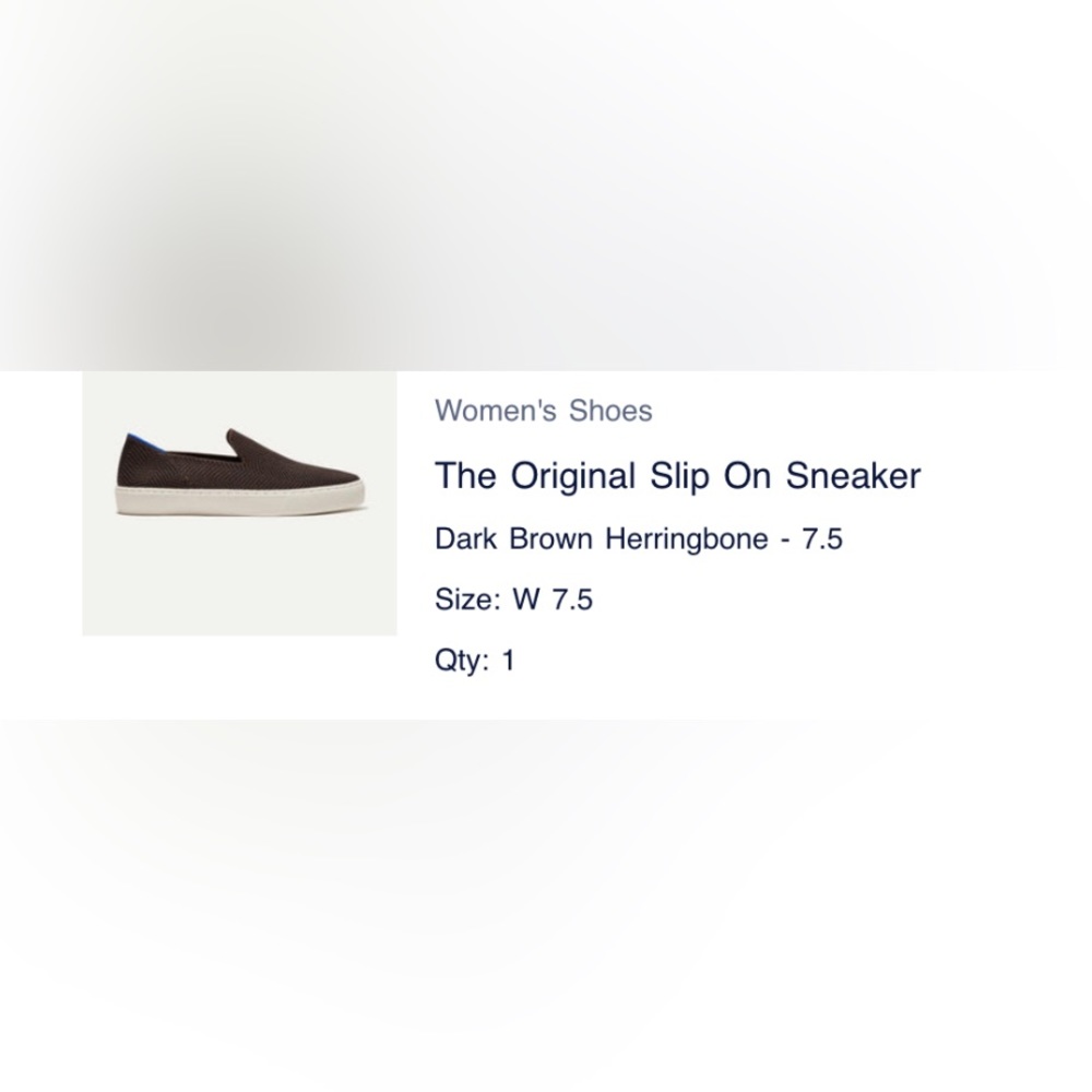 Rothy's The Original Slip On Sneaker in Dark Brown Herringbone size 7.5